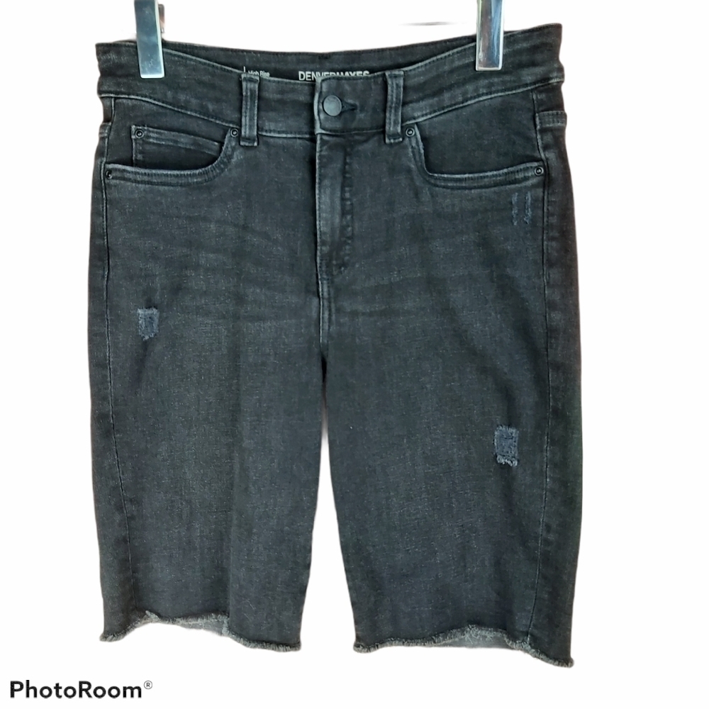 DENVER HAYES Hanna high rise bermuda jeans shorts
